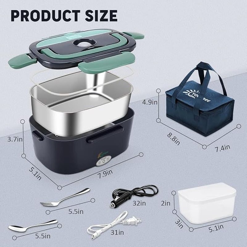 Revolutionize Your Mealtime with the Electric Lunch Box - Enjoy Hot, Homemade Meals Anywhere!
