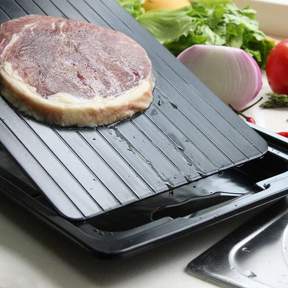 Fast Defrosting Tray with Water Storage - Efficient Thawing Plate for Meat and Frozen Foods