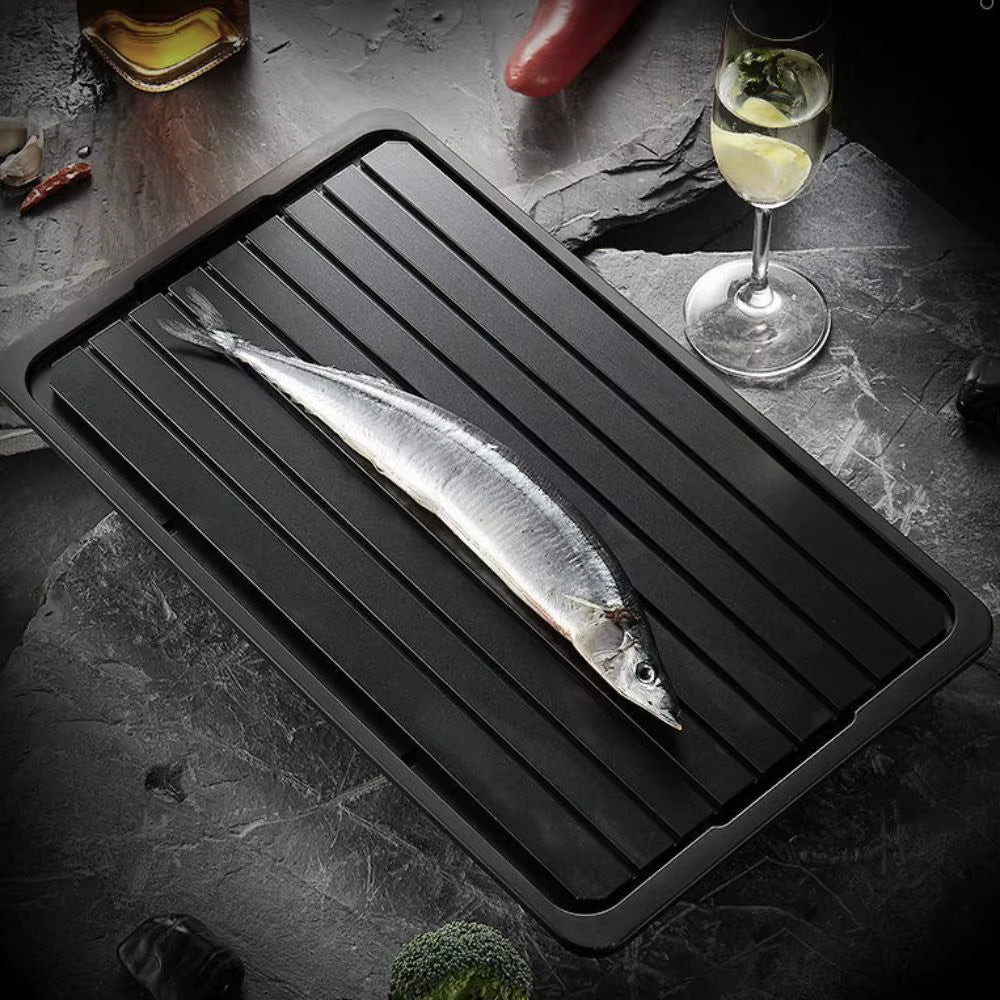 Fast Defrosting Tray with Water Storage - Efficient Thawing Plate for Meat and Frozen Foods