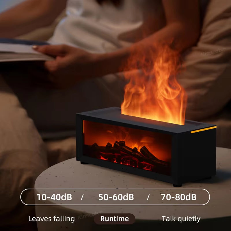 Elevate Your Space: Creative Fireplace Aroma Diffuser with LED Light, Remote Control & Auto-Off Feature for Ultimate Relaxation
