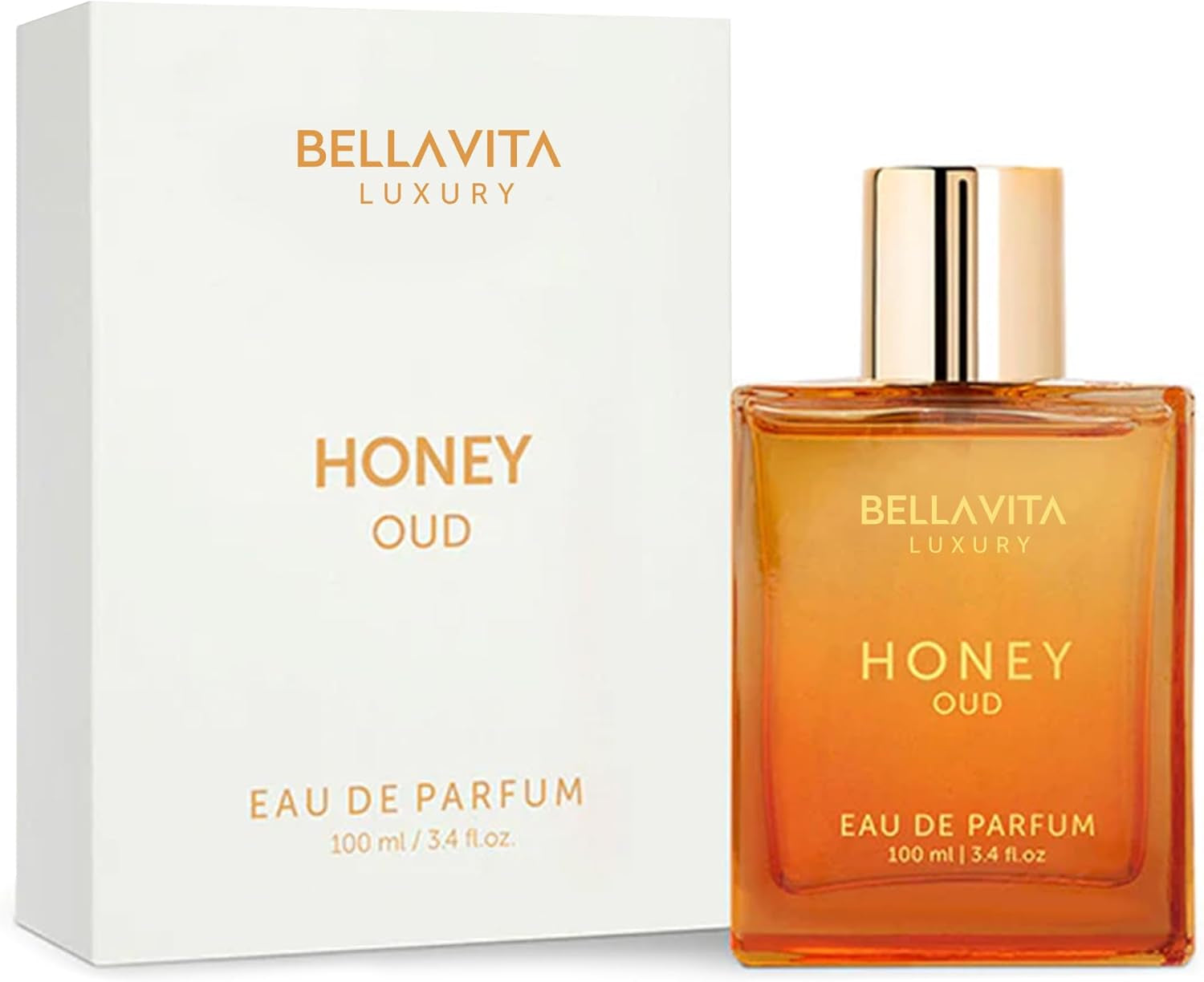 Experience Luxury with Bellavita Honey Oud Eau De Parfum (100Ml) - The Perfect Valentine’s Day Gift for Her | Unisex Fragrance with Warm Spices, Floral Notes, and Long-Lasting Appeal
