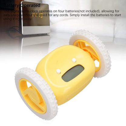 Wake Up on Time with the Extra Loud Alarm Clock on Wheels - Perfect for Heavy Sleepers!