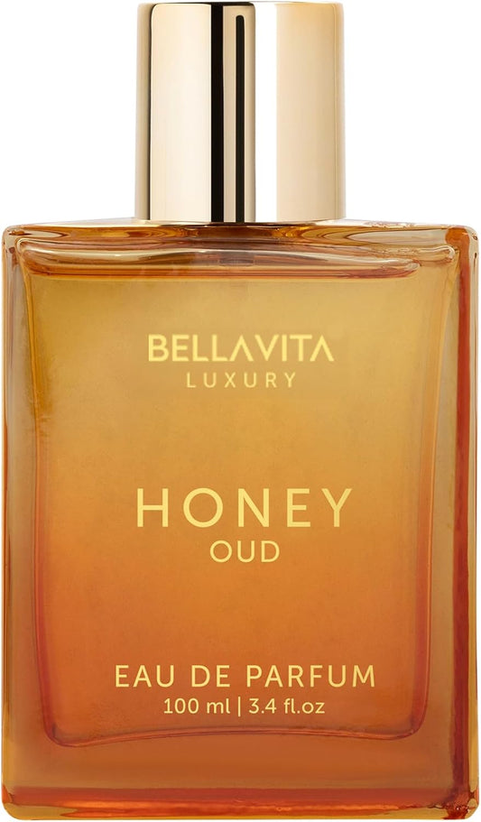 Experience Luxury with Bellavita Honey Oud Eau De Parfum (100Ml) - The Perfect Valentine’s Day Gift for Her | Unisex Fragrance with Warm Spices, Floral Notes, and Long-Lasting Appeal