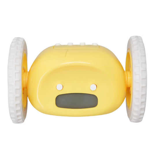 Wake Up on Time with the Extra Loud Alarm Clock on Wheels - Perfect for Heavy Sleepers!