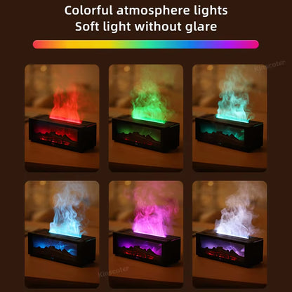 Elevate Your Space: Creative Fireplace Aroma Diffuser with LED Light, Remote Control & Auto-Off Feature for Ultimate Relaxation