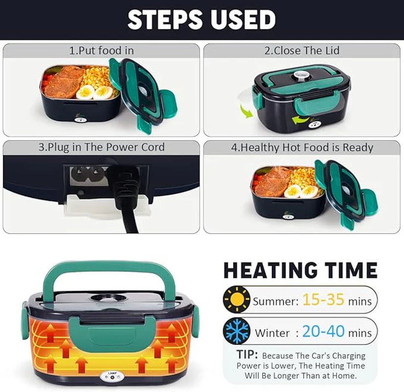 Revolutionize Your Mealtime with the Electric Lunch Box - Enjoy Hot, Homemade Meals Anywhere!