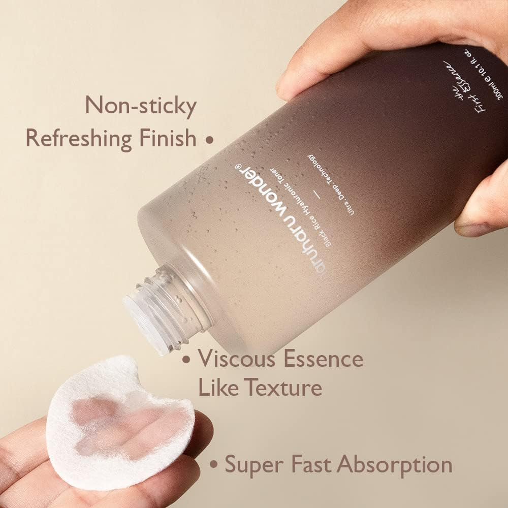 Wonder Black Rice Hyaluronic Toner - Achieve Deep Hydration & Glass Skin with Vegan, Cruelty-Free Formula - 10.1 Fl.Oz