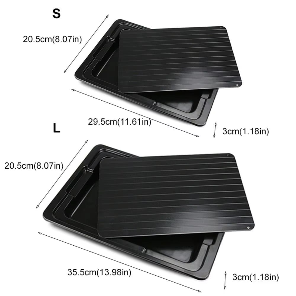 Fast Defrosting Tray with Water Storage - Efficient Thawing Plate for Meat and Frozen Foods