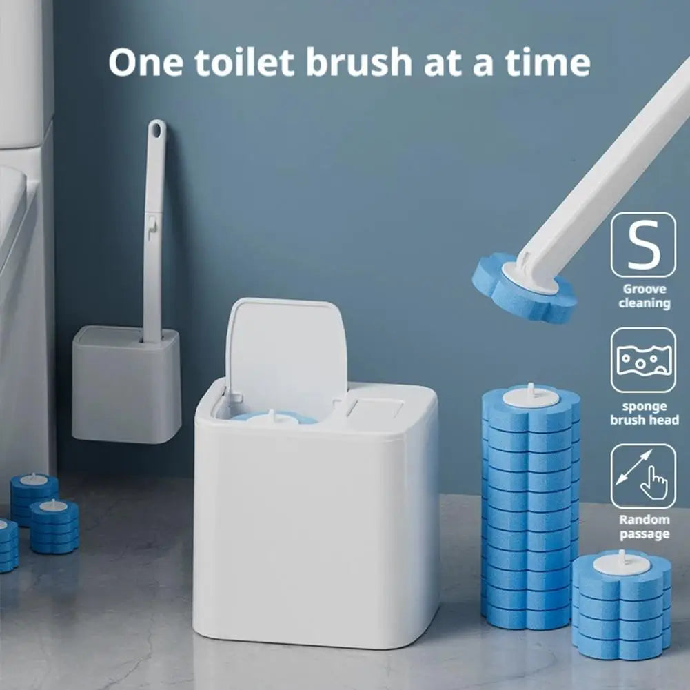 Ultimate Disposable Toilet Brush Cleaning Kit with Long Handle - Eco-Friendly Bathroom Accessory for Effortless Hygiene