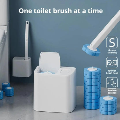 Ultimate Disposable Toilet Brush Cleaning Kit with Long Handle - Eco-Friendly Bathroom Accessory for Effortless Hygiene