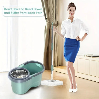 Effortless Cleaning with the Automatic Rotation Labor-Saving Mop and Magic Mop Bucket Set