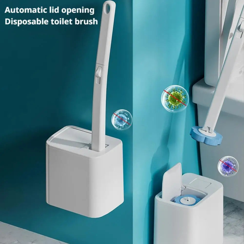 Ultimate Disposable Toilet Brush Cleaning Kit with Long Handle - Eco-Friendly Bathroom Accessory for Effortless Hygiene