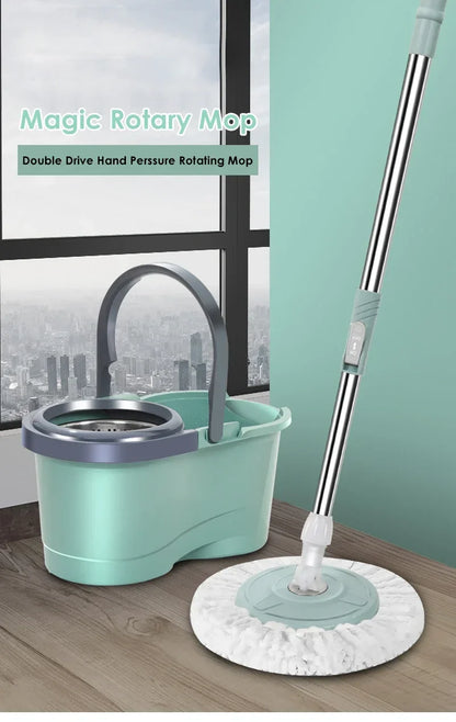 Effortless Cleaning with the Automatic Rotation Labor-Saving Mop and Magic Mop Bucket Set
