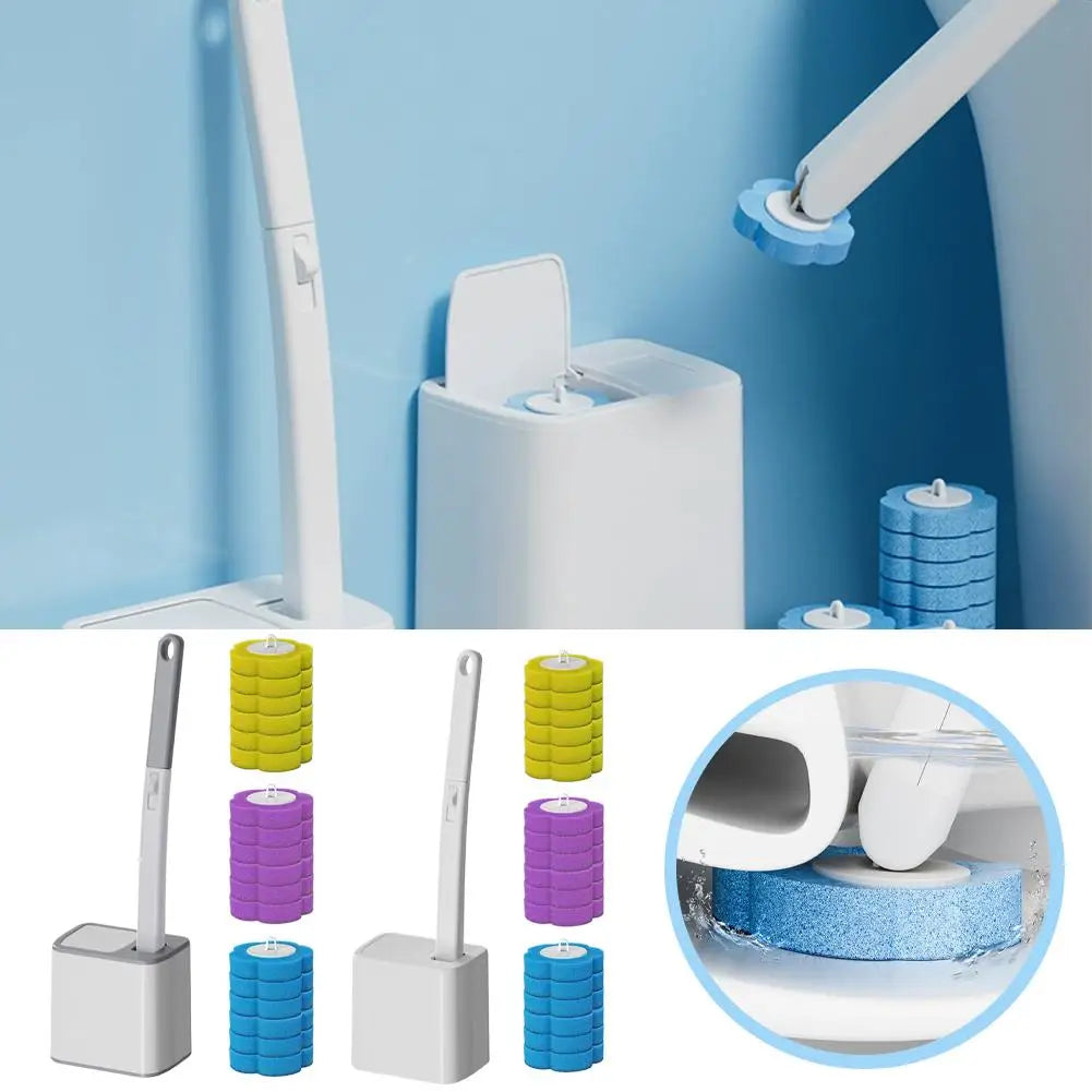 Ultimate Disposable Toilet Brush Cleaning Kit with Long Handle - Eco-Friendly Bathroom Accessory for Effortless Hygiene