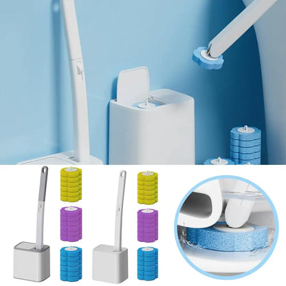 Ultimate Disposable Toilet Brush Cleaning Kit with Long Handle - Eco-Friendly Bathroom Accessory for Effortless Hygiene