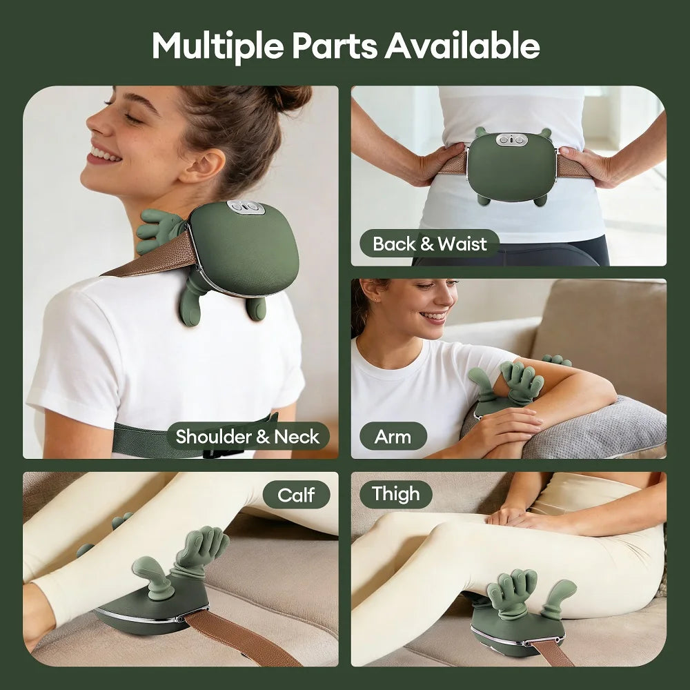 Experience Ultimate Relaxation with the 4D Bionic Finger Neck and Shoulder Massager – Wireless Cervical Trapezius Kneading Shawl with Brushless Motor