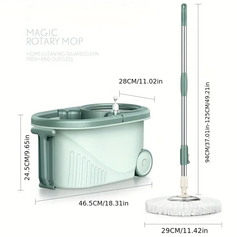 Effortless Cleaning with the Automatic Rotation Labor-Saving Mop and Magic Mop Bucket Set