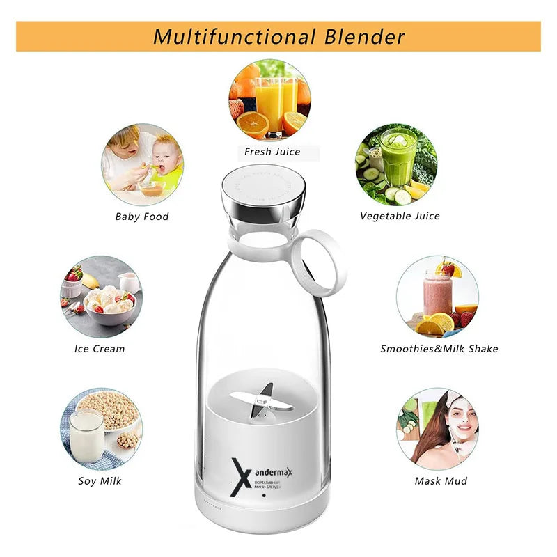 Experience Freshness Anywhere with the Portable Electric Juicer Blender - Your Ultimate Mini Fruit Mixer!