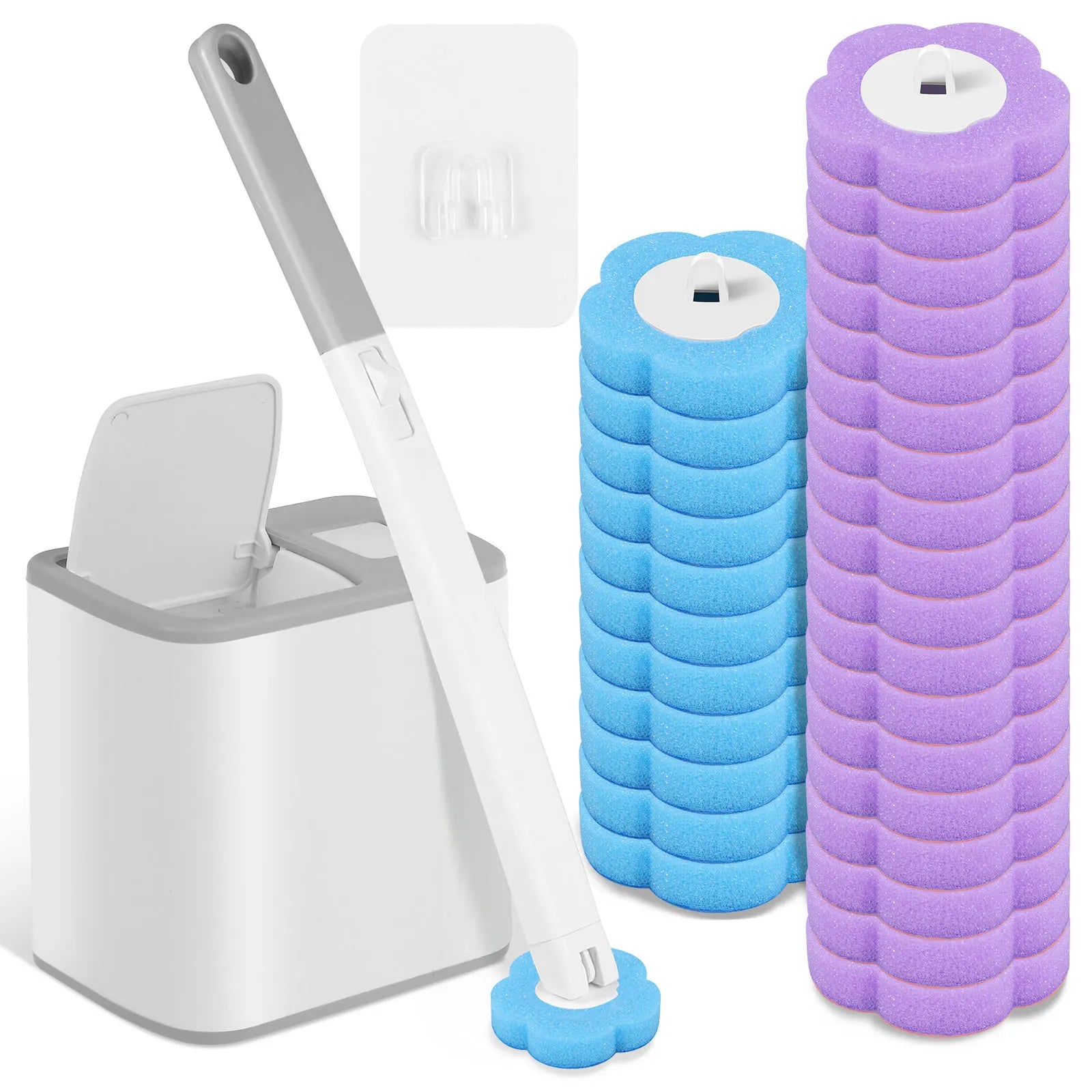 Ultimate Disposable Toilet Brush Cleaning Kit with Long Handle - Eco-Friendly Bathroom Accessory for Effortless Hygiene