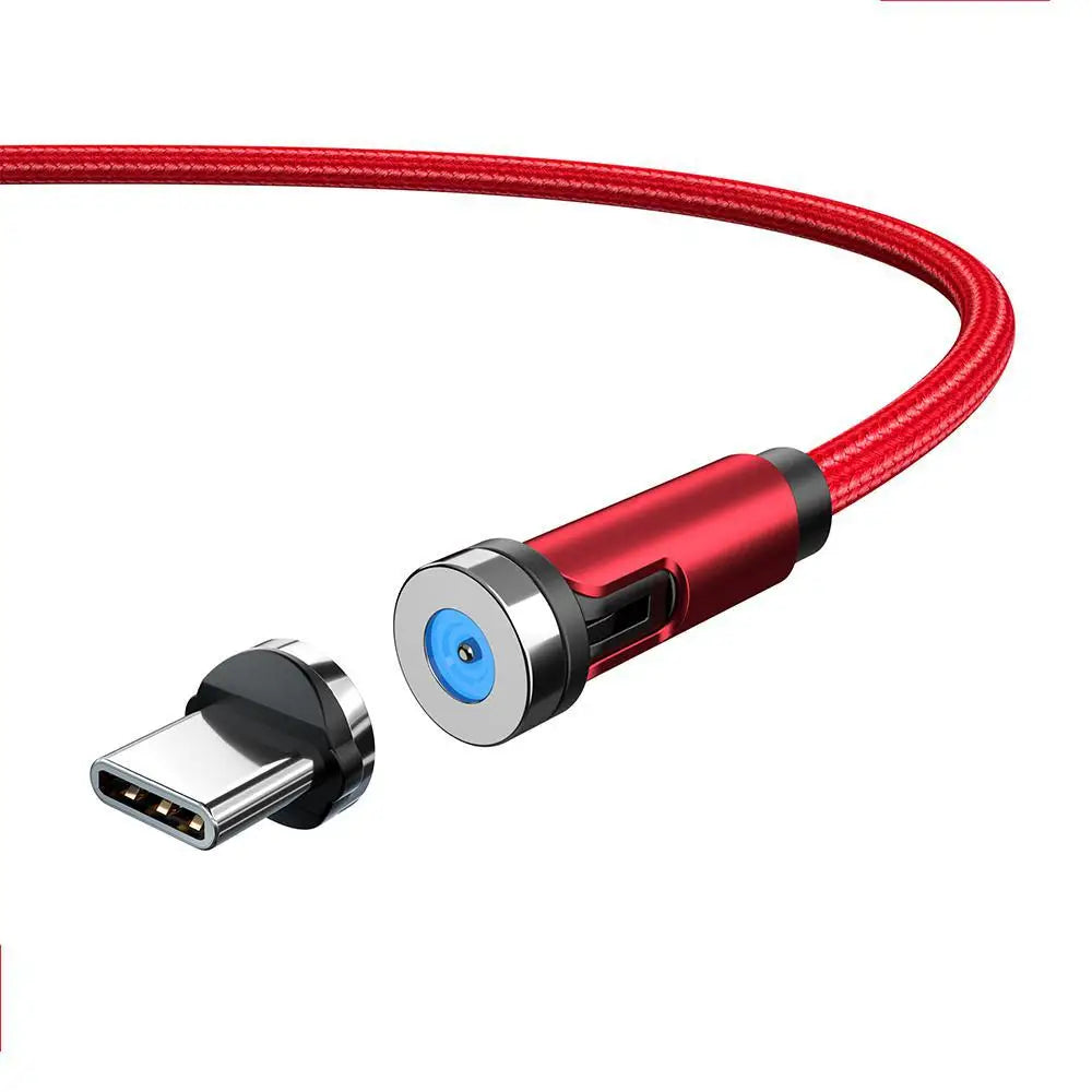 Experience Ultimate Convenience with the 540 Rotate Magnetic Type-C Mobile Phone Charger Cable for iPhone, Samsung, and Xiaomi