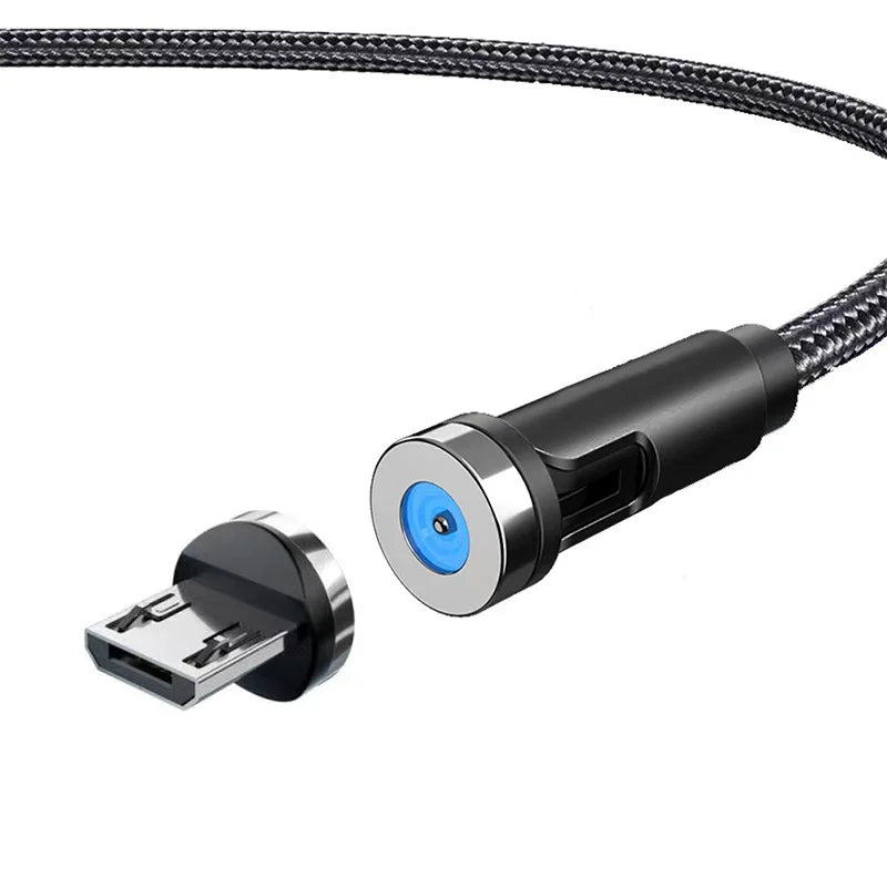 Experience Ultimate Convenience with the 540 Rotate Magnetic Type-C Mobile Phone Charger Cable for iPhone, Samsung, and Xiaomi