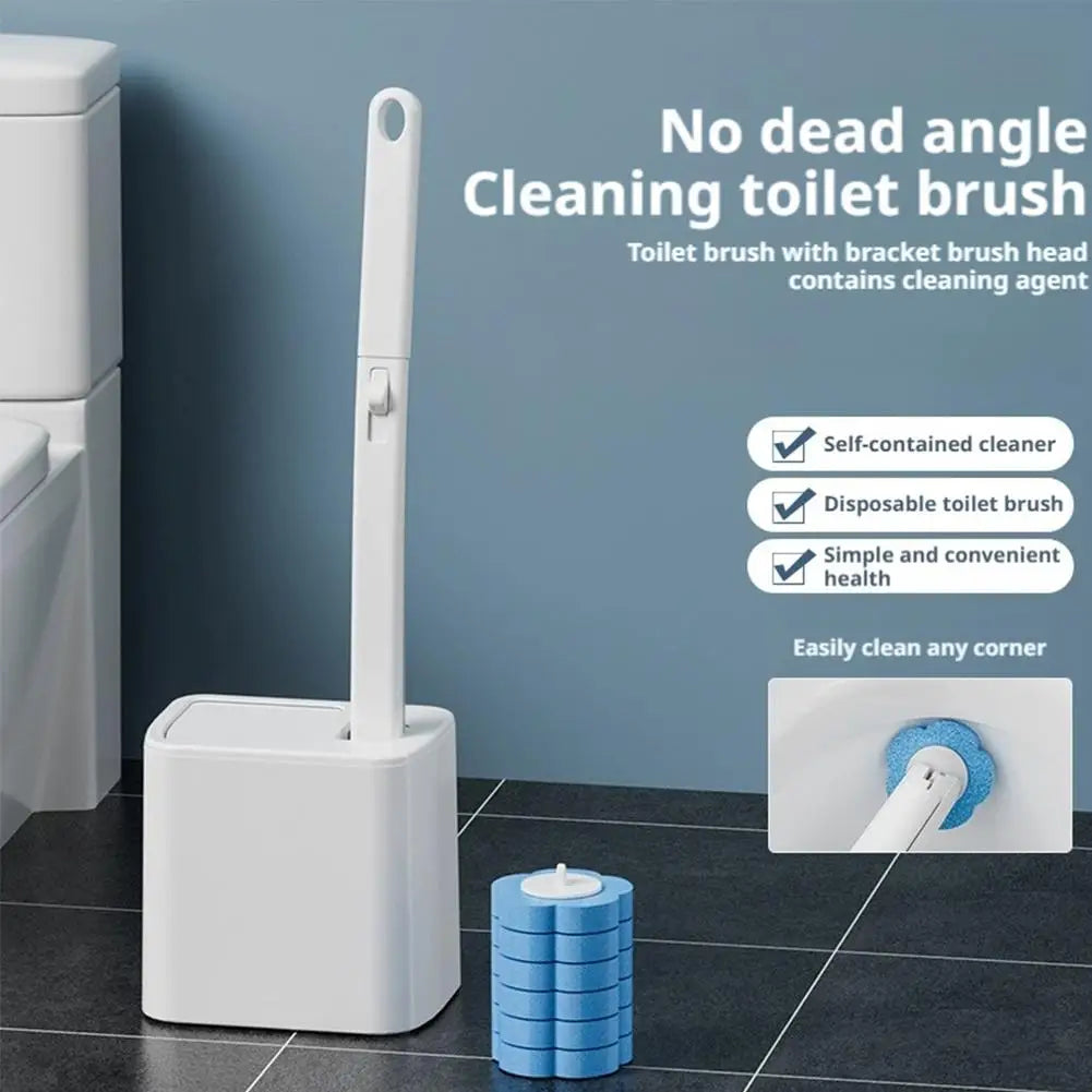 Ultimate Disposable Toilet Brush Cleaning Kit with Long Handle - Eco-Friendly Bathroom Accessory for Effortless Hygiene