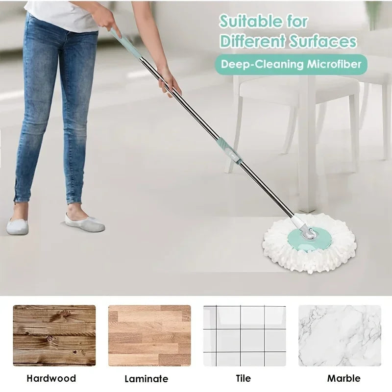 Effortless Cleaning with the Automatic Rotation Labor-Saving Mop and Magic Mop Bucket Set