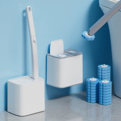 Ultimate Disposable Toilet Brush Cleaning Kit with Long Handle - Eco-Friendly Bathroom Accessory for Effortless Hygiene