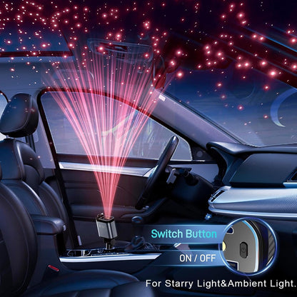 Ultimate 4-in-1 Retractable Car Charger with Starry Light - 69W Fast Charging for iPhone 17/16/15/14/13/12 and Android Devices