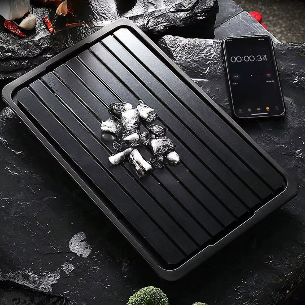 Fast Defrosting Tray with Water Storage - Efficient Thawing Plate for Meat and Frozen Foods