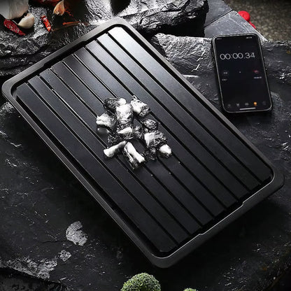 Fast Defrosting Tray with Water Storage - Efficient Thawing Plate for Meat and Frozen Foods