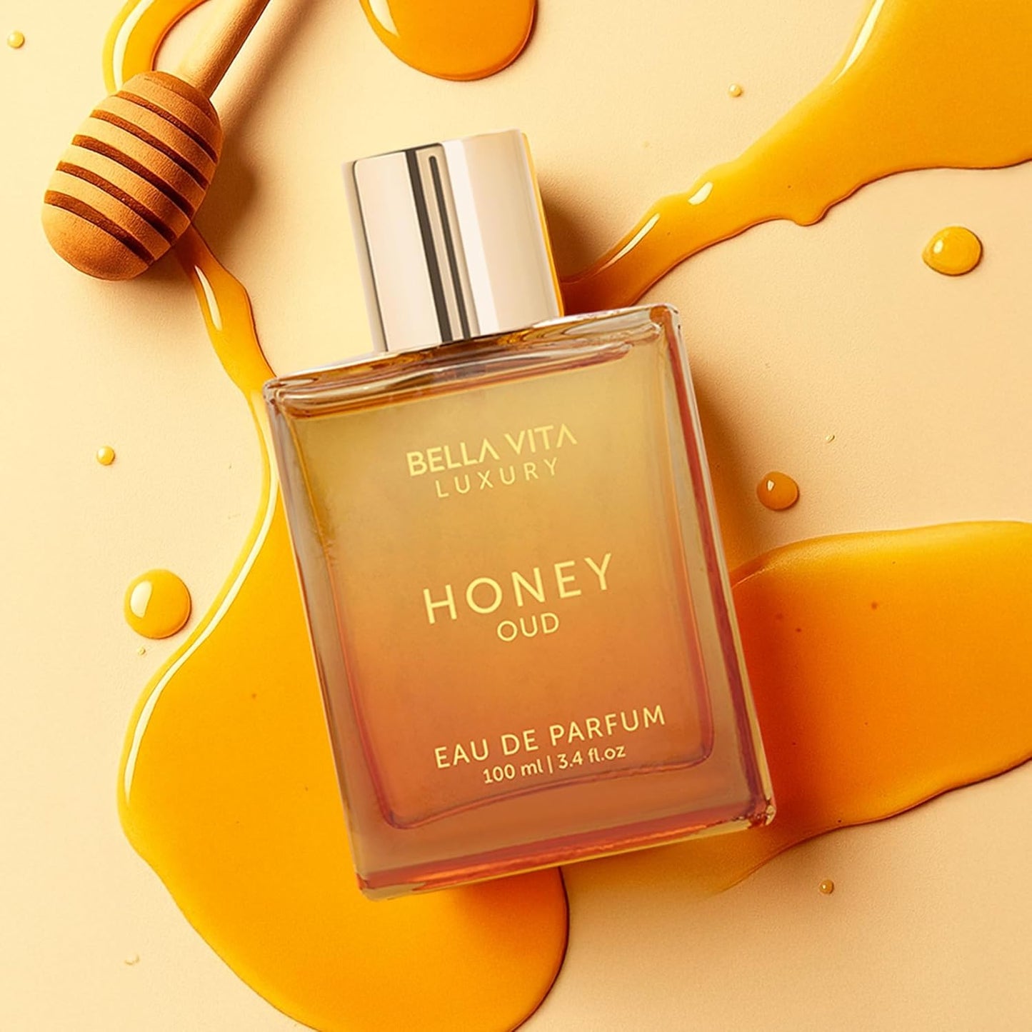 Experience Luxury with Bellavita Honey Oud Eau De Parfum (100Ml) - The Perfect Valentine’s Day Gift for Her | Unisex Fragrance with Warm Spices, Floral Notes, and Long-Lasting Appeal